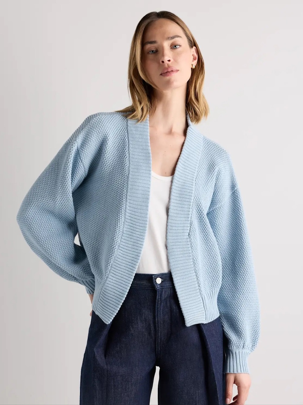 Quince Organic Cotton Waffle Stitch Sweater